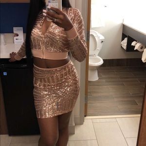 Posh By V 2 piece ROSE GOLD set